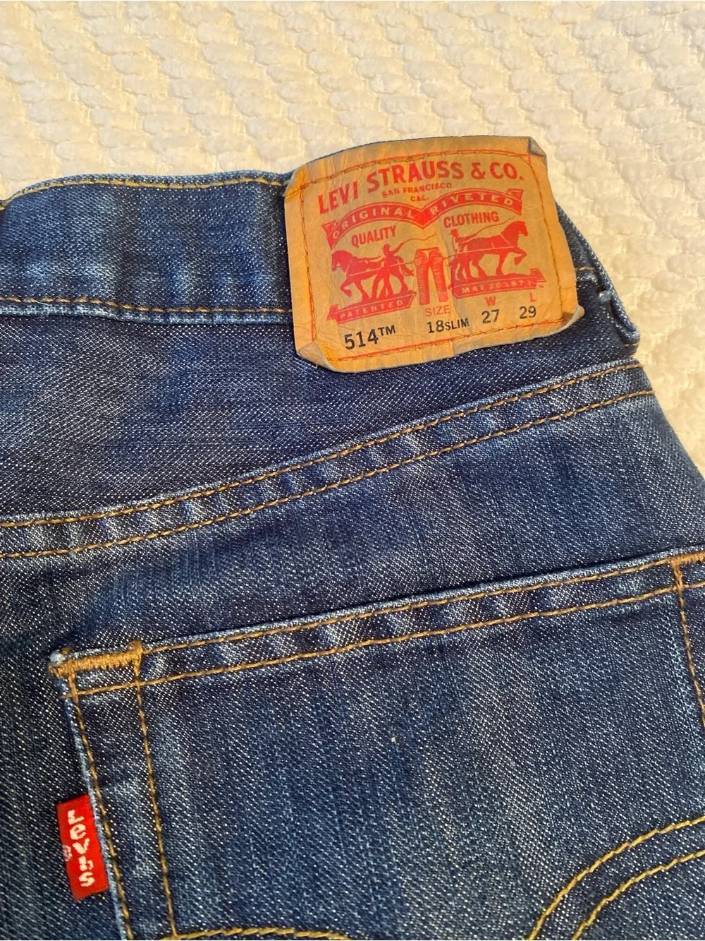 Levi’s 514 Slim Straight Jeans W27 L29 Medium Wash Denim